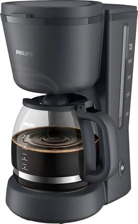 Cafetera Philips Hd7430 Jarra De Vidrio 1.2lts Para 10 Tazas Negro