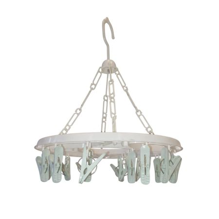 Percha tender organizador lavadero baño 16 Broches 30 cm