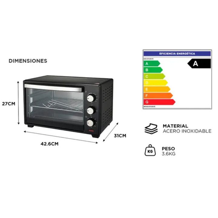 Horno Eléctrico Gadnic 16L 1280W - Vista 5