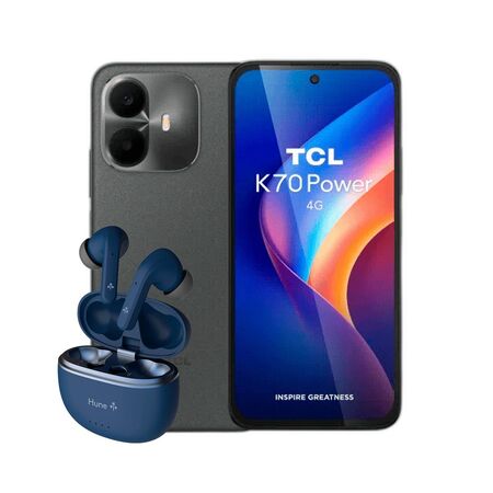 Combo TCL K70 Power 4+256GB Gris + Auriculares Hune TWS ANC