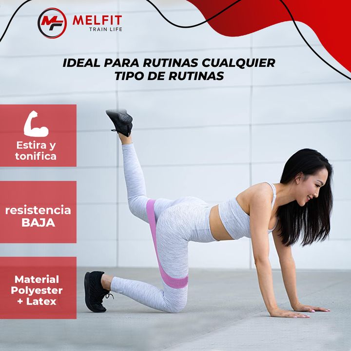 Banda Elástica De Resistencia Baja Melfit Entrenamiento Mf B3 Violeta - Vista 4