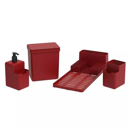 Kit Organizador De Cocina Coza  Rojo Bold ( 99311/1465)