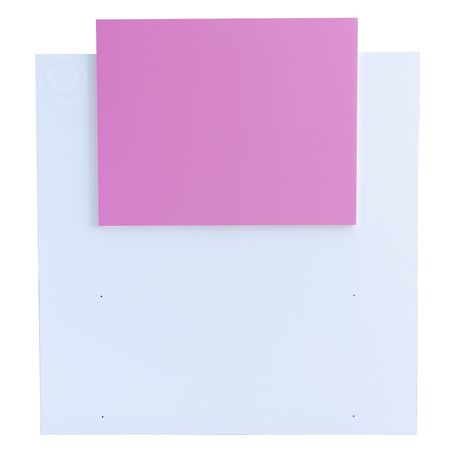 Respaldo Infantil de Melamina 100x108cm Maximo Fortaleza Rosa y blanco