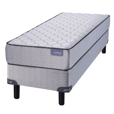 Colchon y Sommier Inducol Vinson 1 Plaza 80x190x20cm Espuma de Alta Densidad Extra Firme