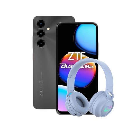 Combo ZTE V80 Max 4+256GB Negro + Auriculares Vincha Bluetooth Dekkin