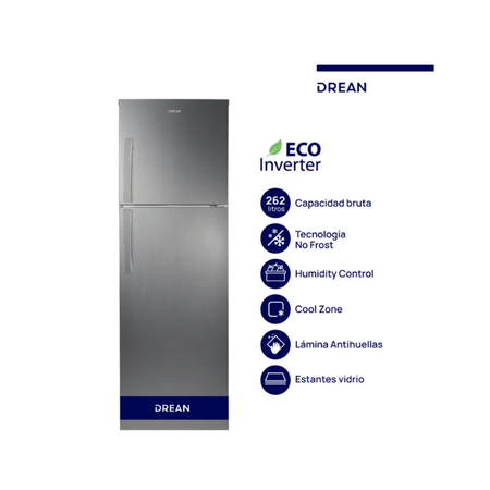 Drean Heladera No Frost Inverter 262L Inox RZN262PXARX0