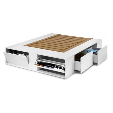 CAMA MODERNA BOX DIELFE 140-160 BLANCO CAM160