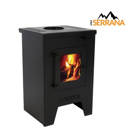 Estufa A Leña De Pie Linea Serrana Forza 10500 Kc F-10500