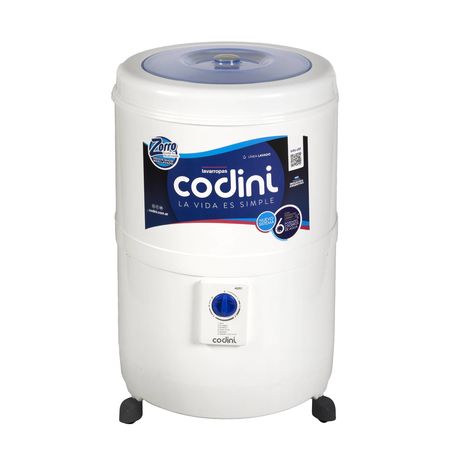 Lavarropas Semiautomático Silent 10 kg 6 Funciones Ruedas Blanco Codini - 4051
