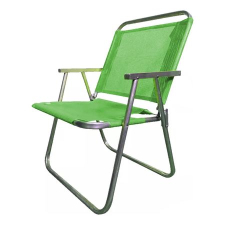 Reposera 1 Posicion Playa Aluminio Botafogo Verde H130kg Color Verde