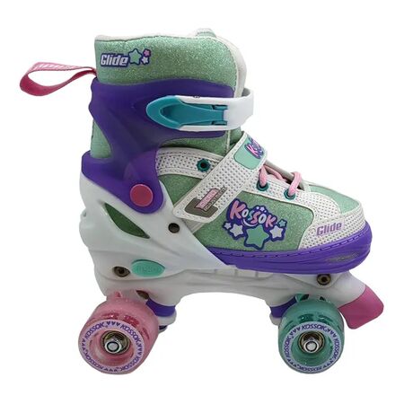 Patines Extensible Glide Kossok Abec 9 Ruedas Pu Unisex VERDE SHINE M (35-38) 54 mm