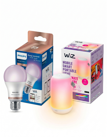 Lampara Led Philips Wifi Color E27 x3 + Lampara Portatil