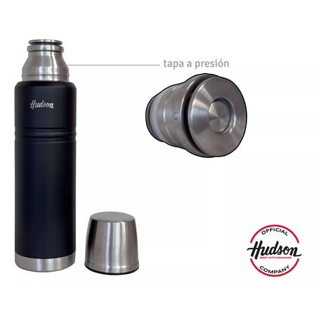 Termo acero inoxidable  Hudson Negro 1l