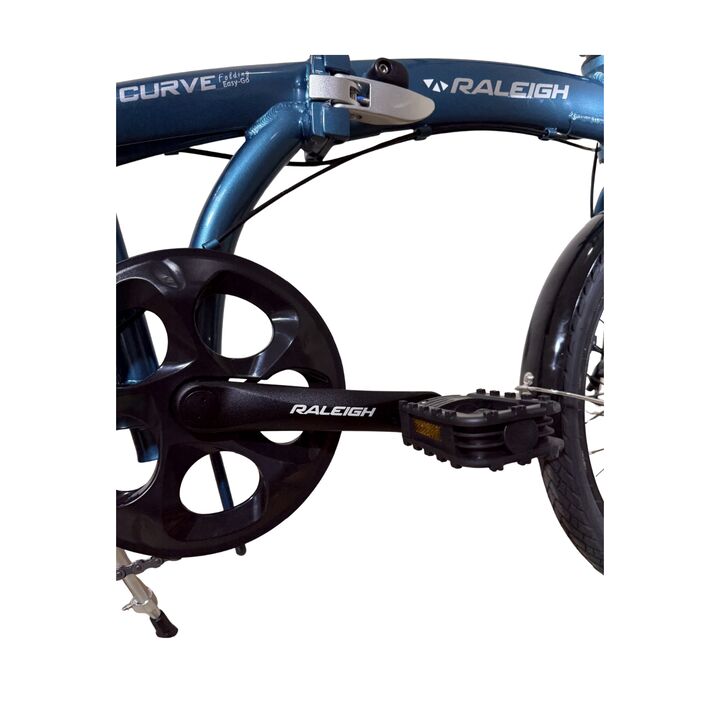 Bicicleta Plegable Raleigh Curve / Celeste / Cuadro de aluminio / Frenos a disco mecanico / 6Vel. / Rodado 20". - Vista 3