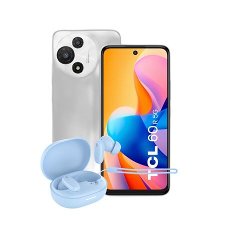 Combo TCL 60 R 5G 4+128GB Pure White + Dekkin FlowBuds TWS Celestes