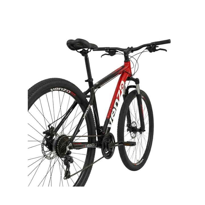 Bicicleta MTB Venzo Ahead Talle M R29 21V Shimano Negro Rojo Disco Mec. - Vista 3