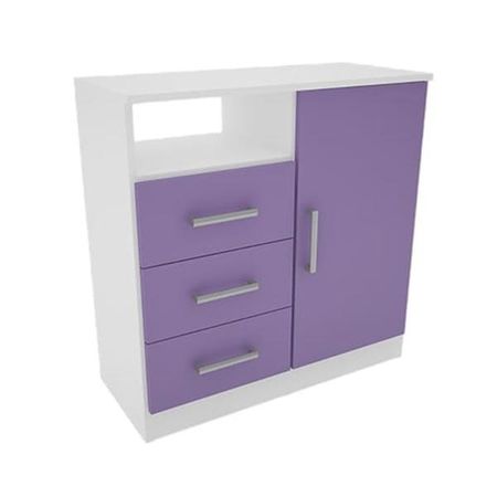 Comoda Orlandi 377 Juvenil 3 Cajones 1 Puerta Blyli