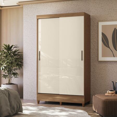 ROPERO FIT  PUERTAS MARRON CON BLANCO