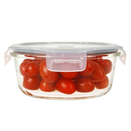 Hermético Taper Contenedor Vidrio Apto Microondas Freezer Redondo 950 ml Aston