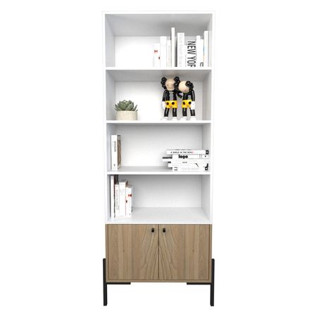 Biblioteca Metalwood Puertas Bajas Tables Cod: 4256 Everest y Olmo Finlandes