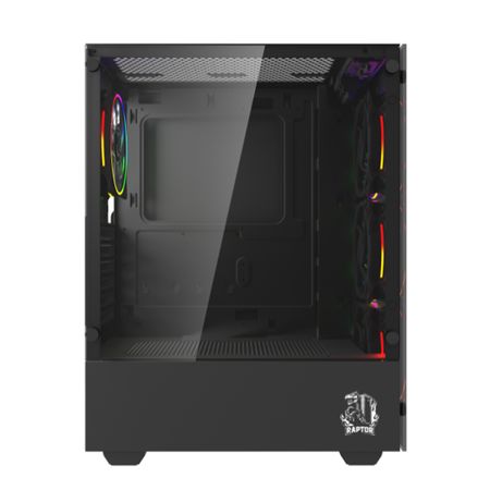 Gabinete Raptor Infinity Glass TG x2 Mid-Tower RGB Fan x4