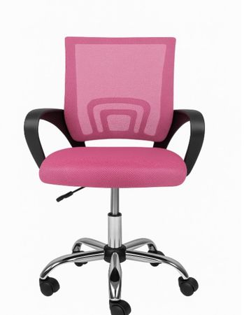 Silla De Escritorio Ergonomicas Oficina Giratoria Con Ruedas color Rosa
