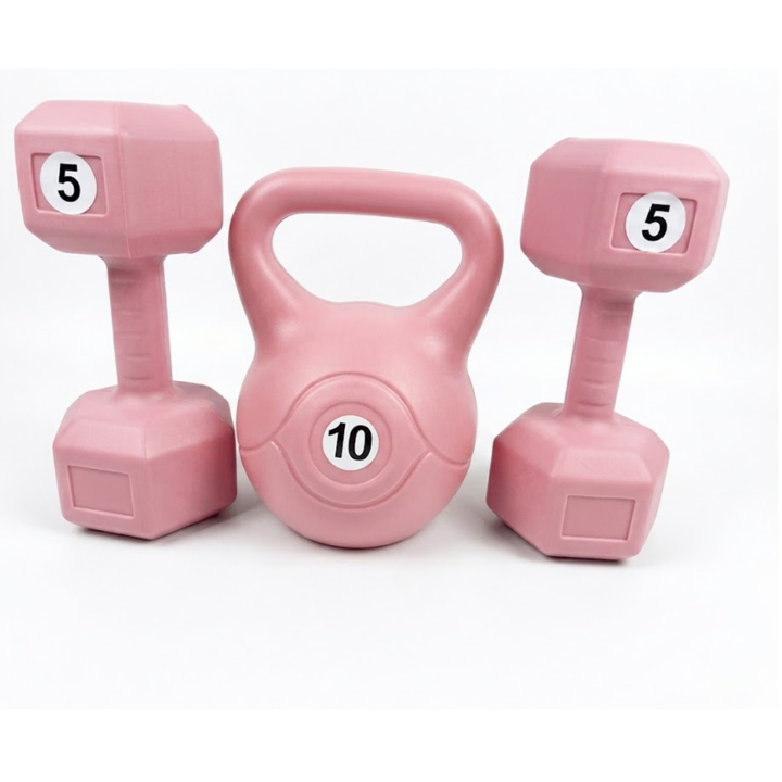 Combo Pesa Rusa 10 kg + Par de Mancuernas 5 kg - Vista 3