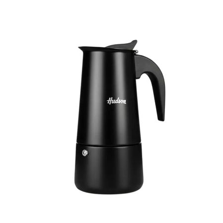 Cafetera Italiana Acero Inox Negro 9 Pocillos Hudson Sscm24 Sscm24