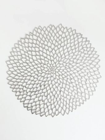 Set 6 Individual Tramado 38cm Miuri Plateado Gris