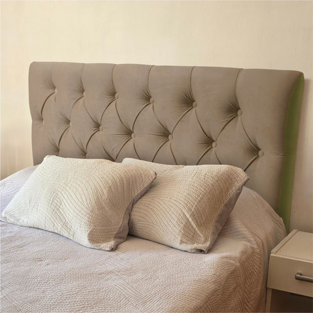 Respaldo de cama 1 plaz y media (100x120 cm) modelo capitone