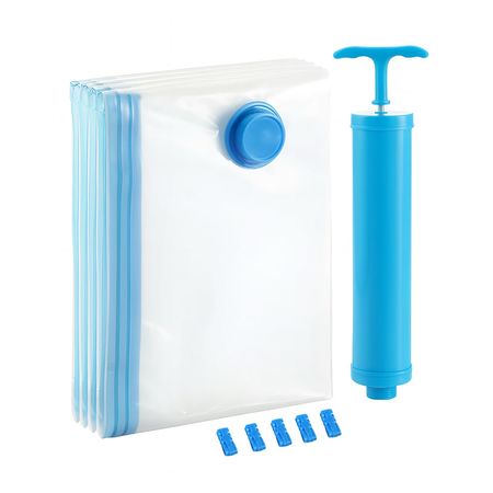 Kit de Bolsas Al Vacío 5 En 1 Gadnic Para Guardar Ropa 40 x 60 cm