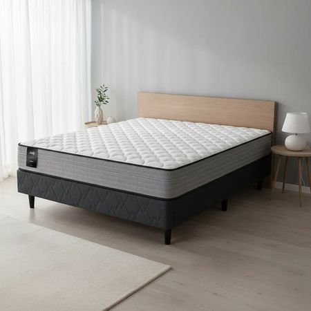 Sommier Y Colchon 2 Plazas (140x190) Sealy Linen SomUn