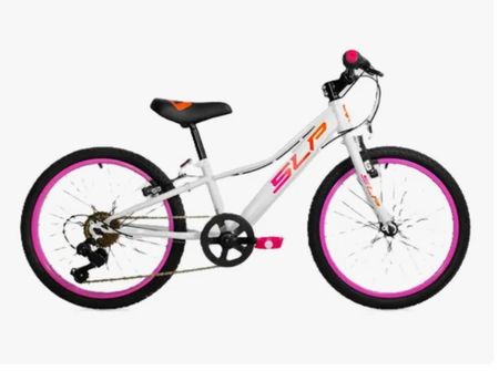 Bicicleta Infantil Slp 5 Pro Girl Rodado 20 7v Blanco con rosa
