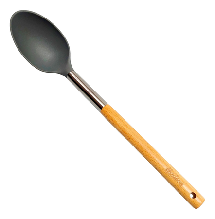 Cuchara Ciega Nylon Mango Bambu Hudson Ut57g Cocina Gris