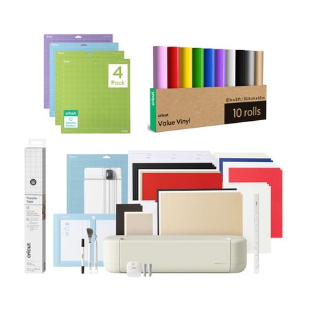 Kit Esencial Cricut Explore 5 Con Vinilo Removible Tapetes y Cinta de Transferencia