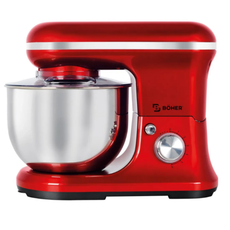 BATIDORA PLANETARIA BOHER DE PIE BO-BP198 C/BOWL 5Lts. 220V ROJA