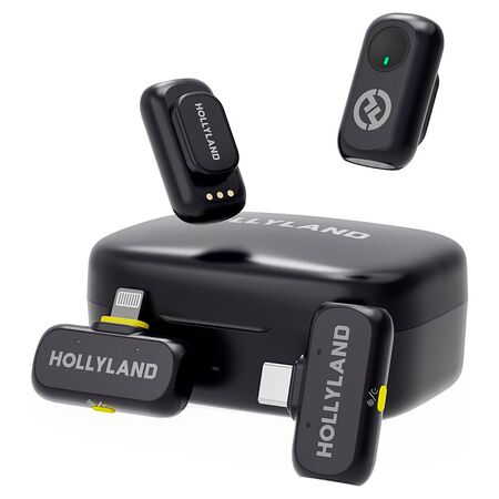 Micrófono Inalámbrico Hollyland Lark A1 2 TX 1 RX USB-C 1 RX Lightning Estuche Carga