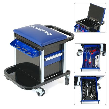 Banco porta herramientas con ruedas 136 Piezas Workpro