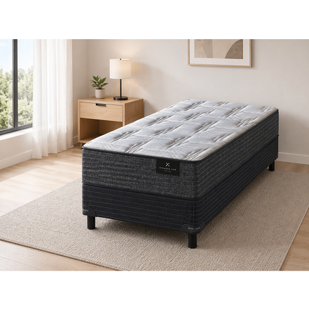 Colchón + Sommier Resortes 1 1/2 Plaza King Koil World Extended Life XL 100x190x24 140kg