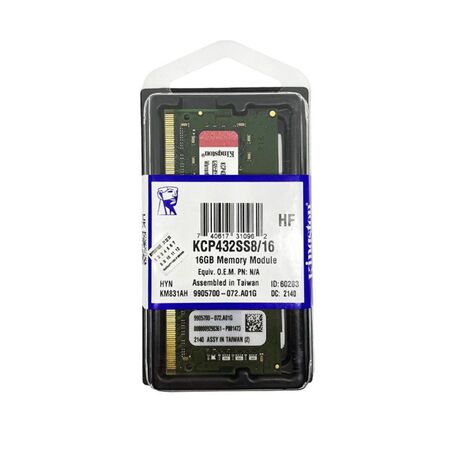Sodimm KIngston 16GB DRR4 3200 CL19 Kcp