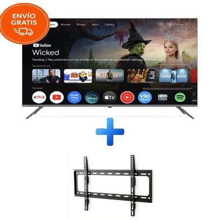 Combo Smart Tv 55 DLed Uhd 4k Sharp Google Tv 4T-C55FL6L + Soporte LCD Wall Mount 26" a 63" De Regalo