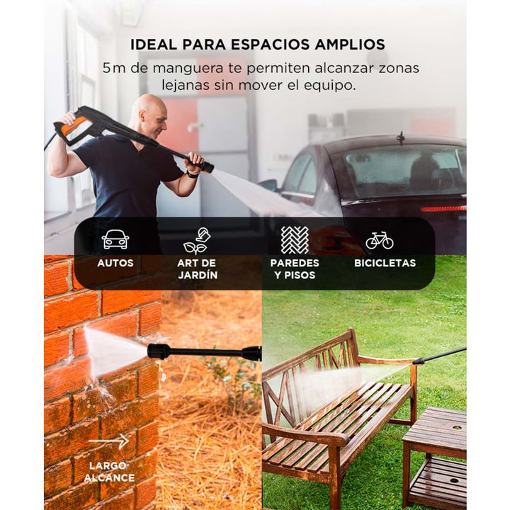 Kit Hidrolavadora Gadnic eléctrica 1400W Mas Aspiradora de Mano Gadnic Portátil Auto Hogar 120W - Vista 4