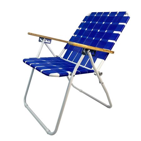 Reposera De Playa Plegable Azul Gadnic 5 Posiciones Silla Con Apoyabrazo