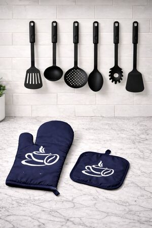 Set cocina manopla agarradera + set de 6 utensilios