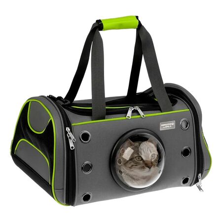Bolso transportador de mascotas con ventana tipo burbuja