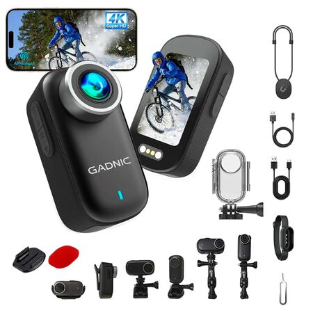 Cámara De Acción Con Pantalla Gadnic Impermeable 30 Mts Deportiva WiFi Batería 1000 mAh