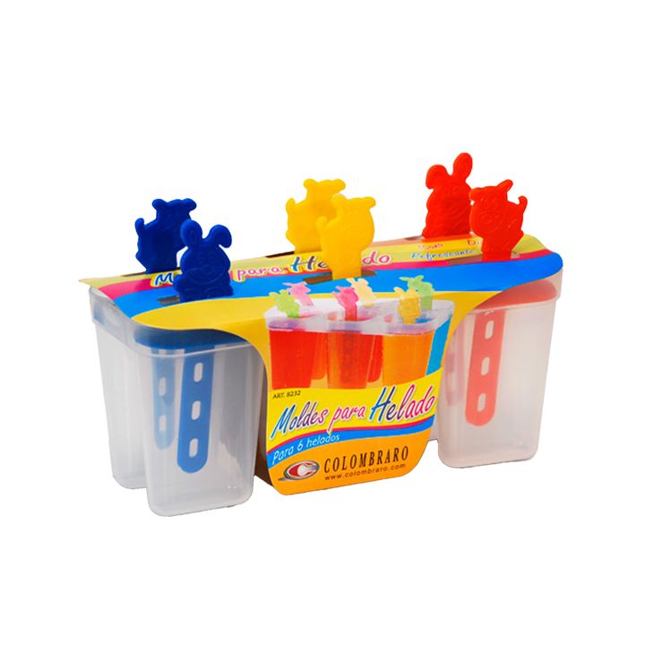 Moldes Para Helado Palitos X6 Plastico Freezer - Colombraro - Vista 1