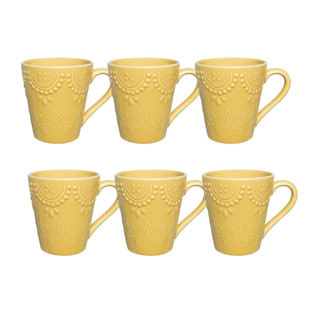 Dallas - Set X6 Jarros 280Cc Amarillos