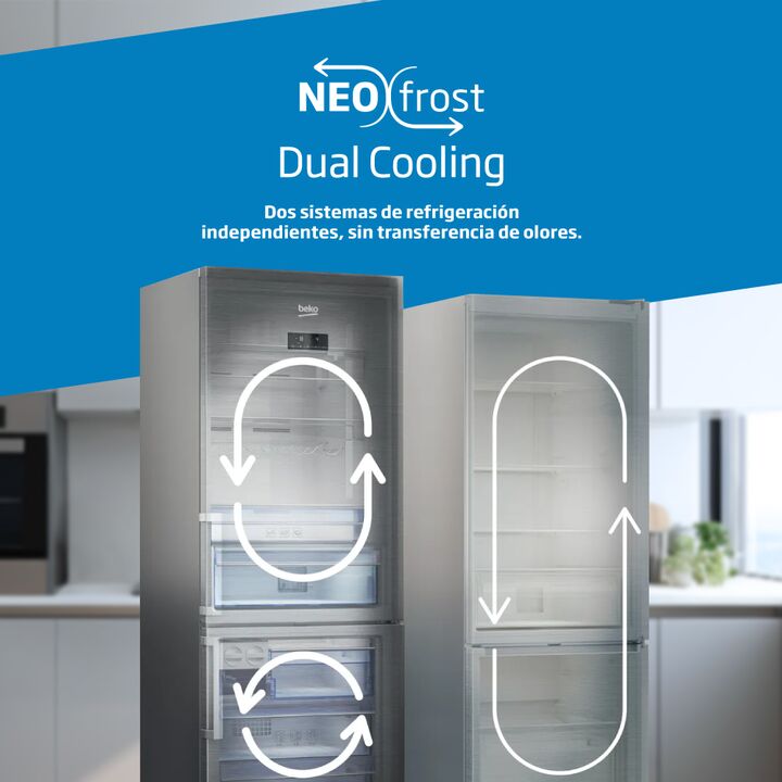 Heladera Beko Inverter No Frost 401l Black Inox - Vista 5