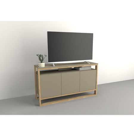 Mesa De Tv-Lcd-Led 56" 3 Puertas Tables Cod: 4200 Olmo Finlandes-Gris